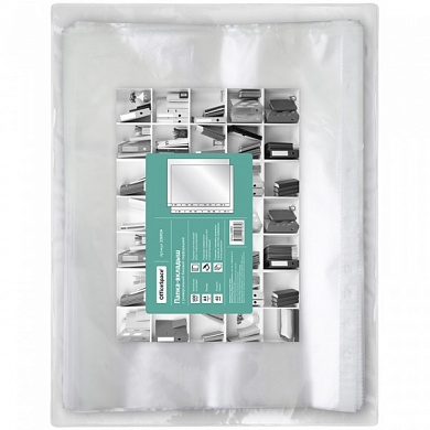 Файл А4, плотность 40 мкр, OfficeSpase 100 шт  прозрачные матовые