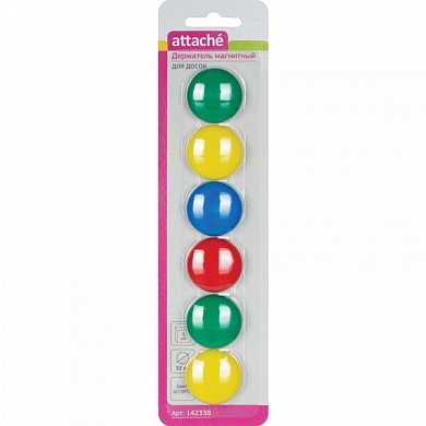 Магниты Attache 30мм, 6 шт