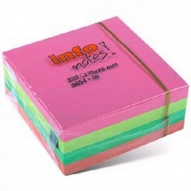 Бумага для заметок на клейкой основе КУБ 75*75 мм 320 листов