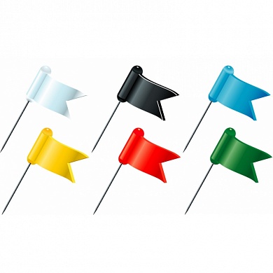 Иглы-флажки ассорти 20 шт