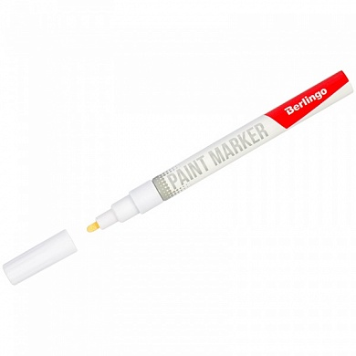 Маркер 2 мм Berlingo на нитрокраске белый