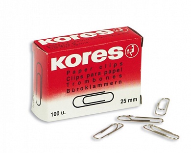 Скрепки Kores  в ассортименте