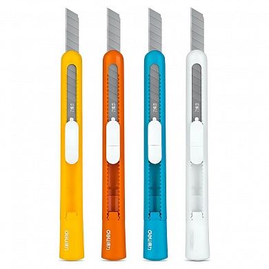 Нож канцелярский 9мм, Deli ассорти